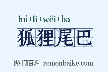 狐狸尾巴是什么意思的图片